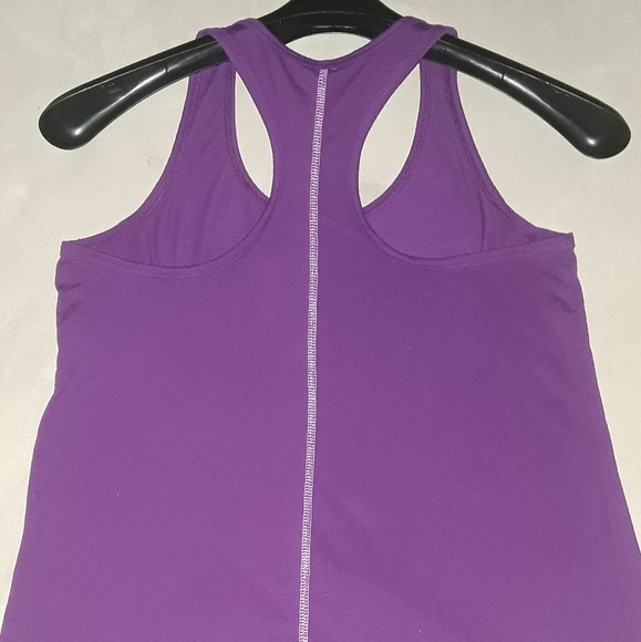 Purple "Be Strong Stay Strong Razor Back Tank " - Picture 2 of 5